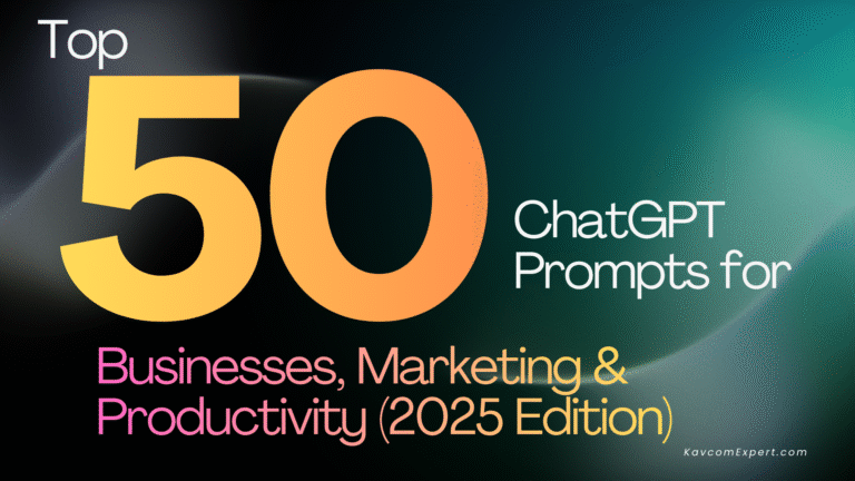 Top 50 ChatGPT Prompts for Businesses, Marketing & Productivity (2025 Edition)