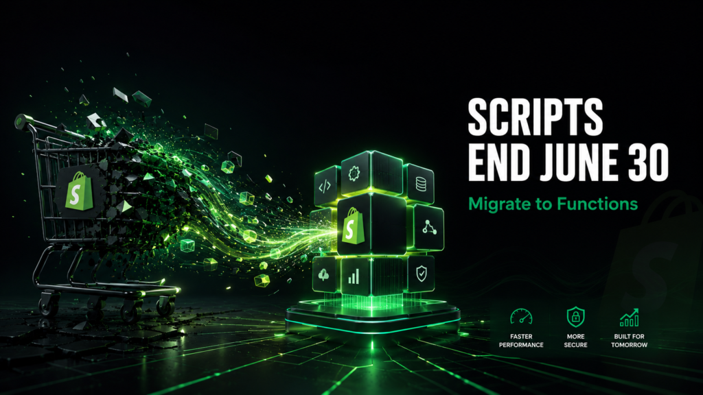 Shopify Scripts to Functions migration deadline of June 30, 2026