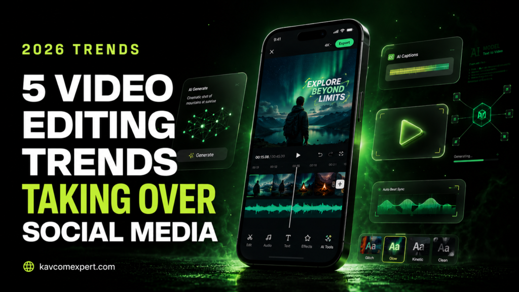 Video editing trends 2026 for social media — AI editing, faceless content and vertical video